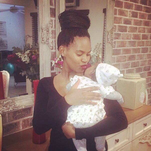 Pics: Gail and Kabelo Mabalane's baby - ZAlebs